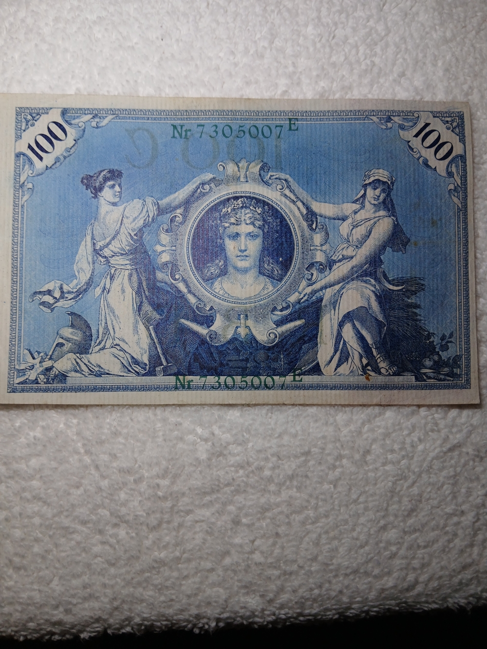 Vintage 100 Mark German Imperial Reichsbanknote Issued during 1908.